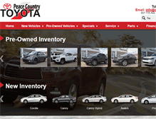 Tablet Screenshot of peacecountrytoyota.ca